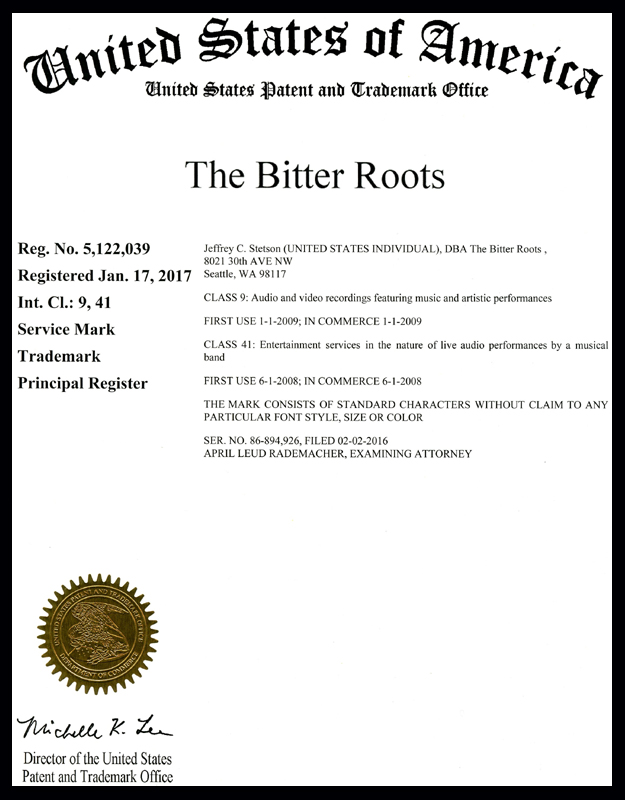 the bitter roots trademark